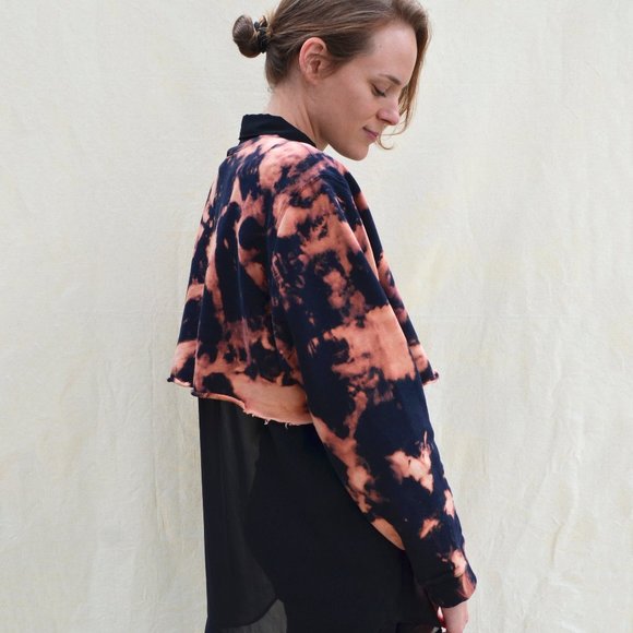 Vintage reverse tie dye cropped sweatshirt - Picture 4 of 6